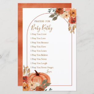 Citrouille Terracota Prières florales pour bébé