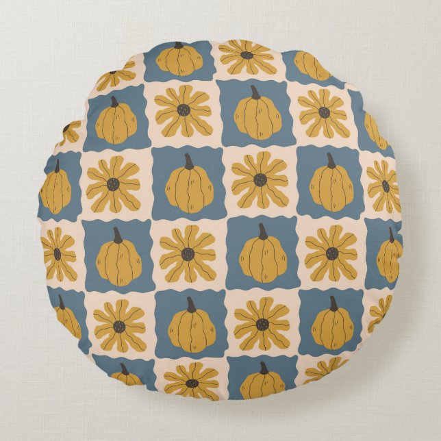 Citrouille tiré main cochez le Coussin d'impressio (Devant)
