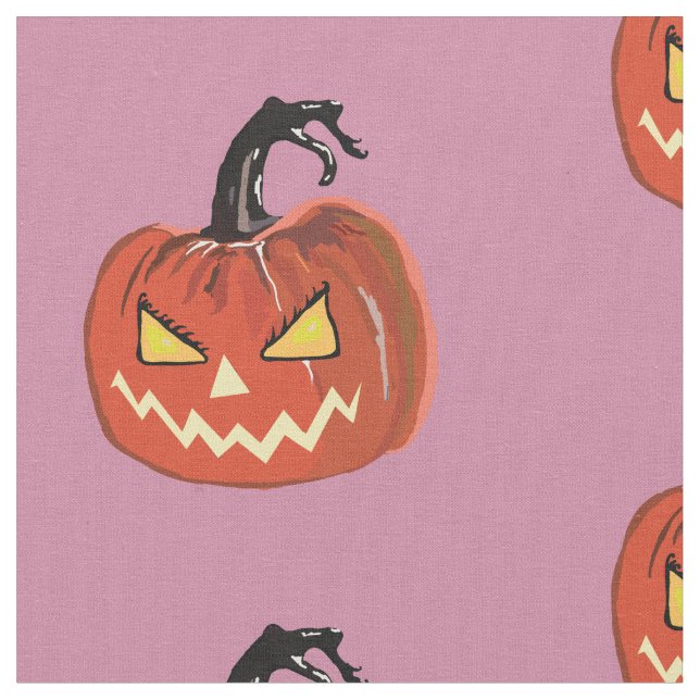 Citrouille, Tissu de citrouilles d'Halloween (Fermer)