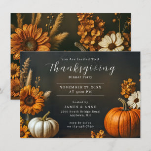Citrouille & Tournesol Thanksgiving Invitation