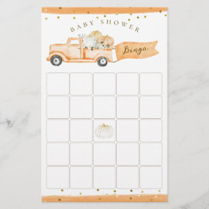 Citrouille Truck Modern Automne Baby shower Jeu