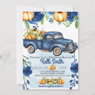 Citrouille VINTAGE Camion Baby Shower Invitations