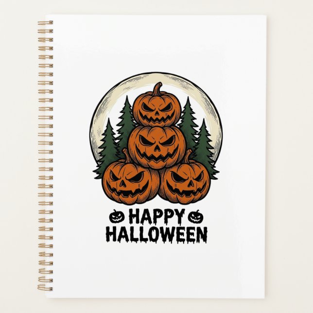 Citrouille Vintage Halloween Jack O Lanterne Fores (Devant)