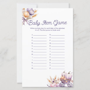 Citrouille violet A-Z Baby Items Baby shower Jeu