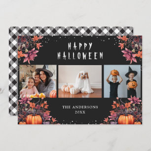 Citrouilles 3 Photo Happy Halloween Cartes