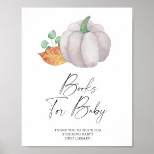 Citrouilles aquarelle - livres pour bébé affiche