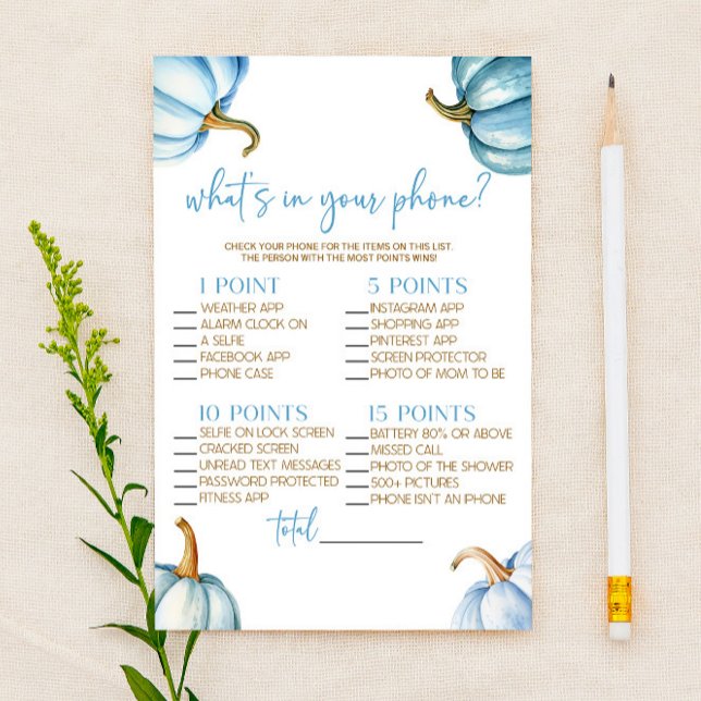 Citrouilles Bleus Tombent Dans Votre Baby shower D (Créateur téléchargé)