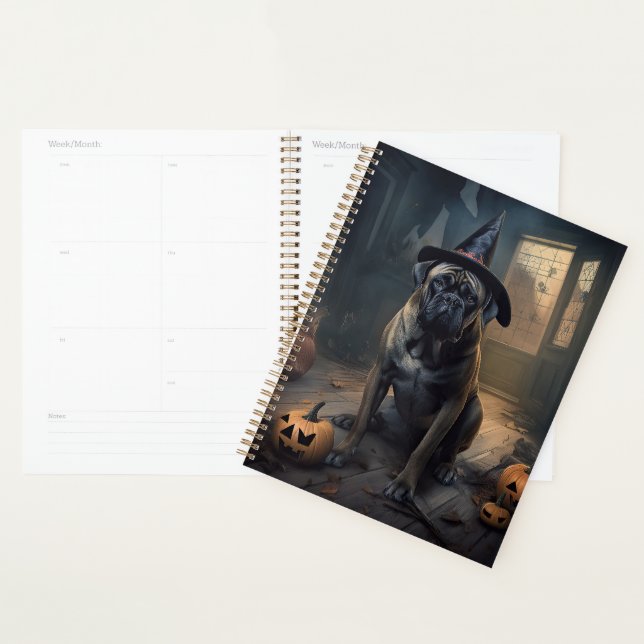 Citrouilles Bullmastiff Halloween Épouvantables  (Devant avec enveloppe)