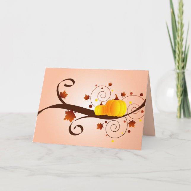 Citrouilles d'automne - Carte (Devant)