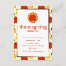 Citrouilles d'automne : Invitation de Thanksgiving