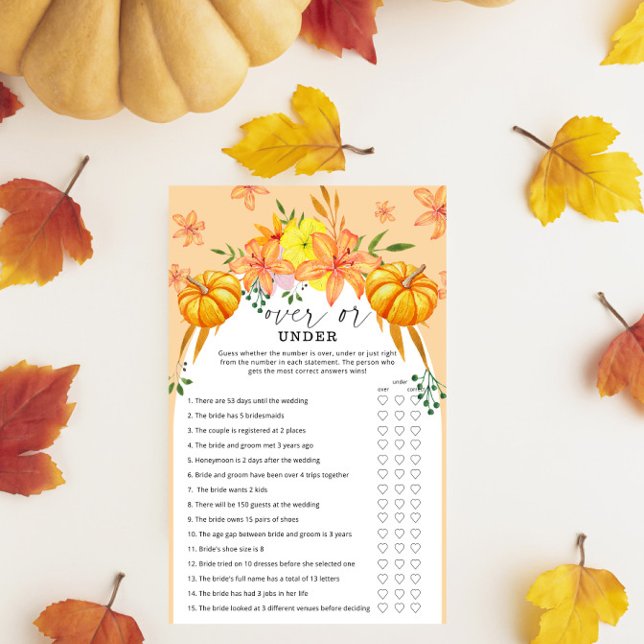Citrouilles d'automne - jeu de salle de mariage pl (Créateur téléchargé)