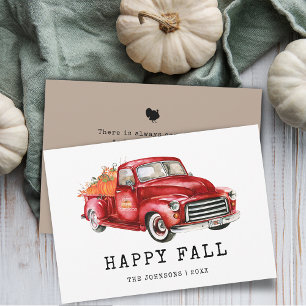 Citrouilles de camion rouge de Thanksgiving