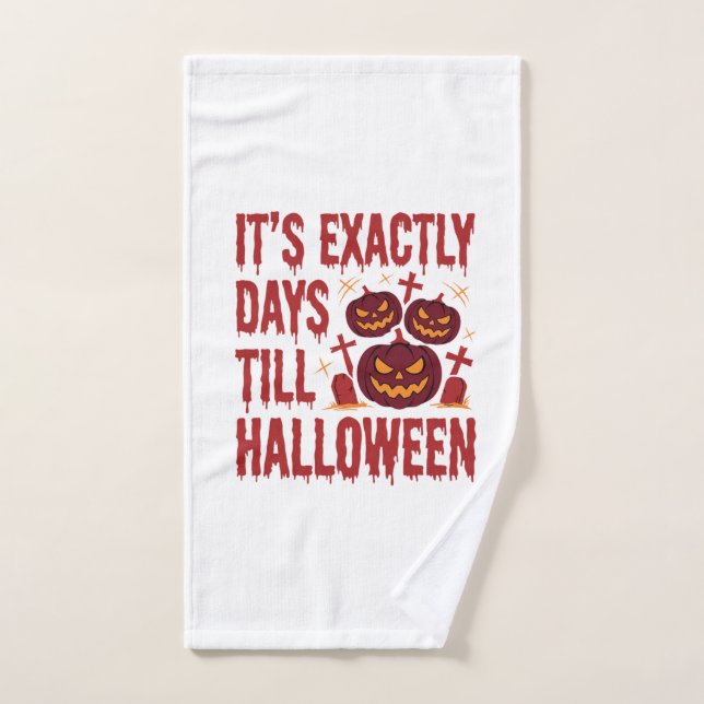 Citrouilles de compte à rebours d'Halloween Cimeti (Serviette à main)