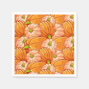 Citrouilles de récolte de serviettes en papier