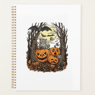 Citrouilles d'Halloween Chat Gris Chauve-Souris Pl