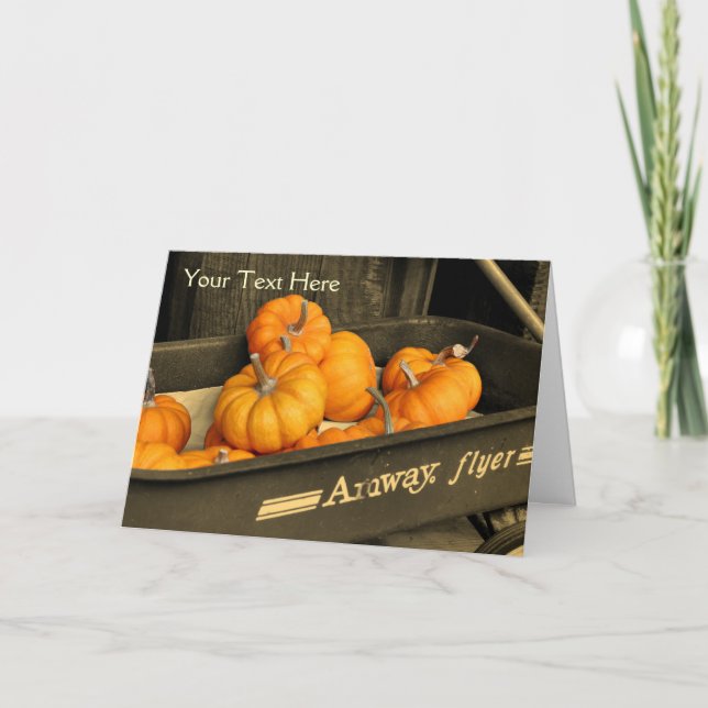 Citrouilles en Wagon Partiel Couleur Carte photo N (Devant)