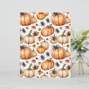 Citrouilles et araignées mignonnes et effrayantes