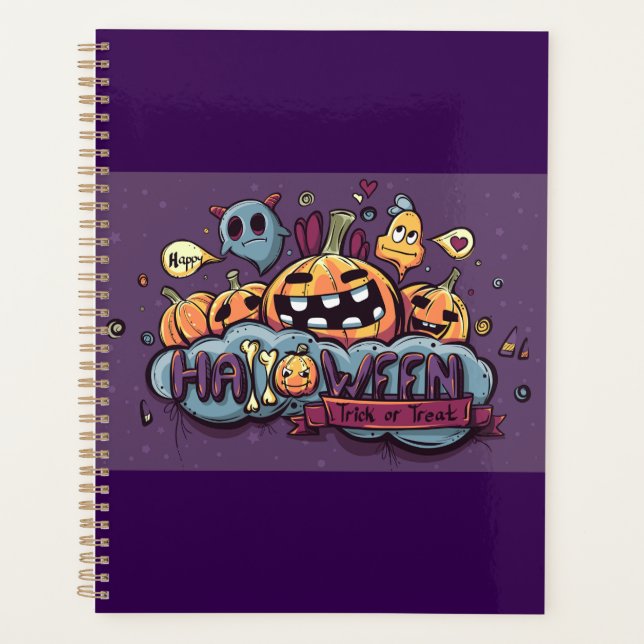 Citrouilles et fantômes d'Halloween, des friandise (Devant)