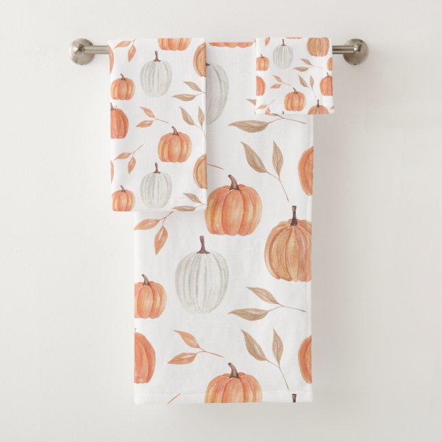 Citrouilles et feuilles d'automne (En situation)