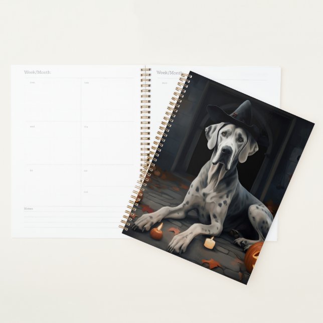 Citrouilles Great Dane Halloween Épouvantable Flip (Devant avec enveloppe)
