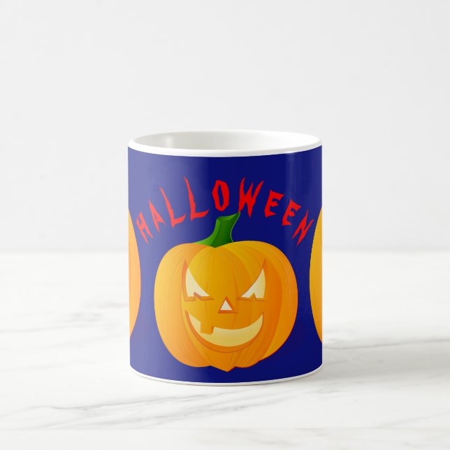 Citrouilles & Halloween Blue Coffee Mug (Centre)