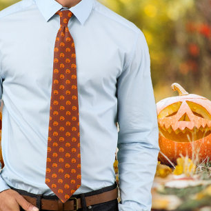 Citrouilles Halloween Jack o'Lanterns cravate roug