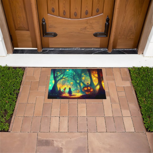 Citrouilles Lumineuses dans un Tapis de Halloween  (De plein air)