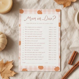 Citrouilles Mignonnes Jeu de Baby Shower Maman ou