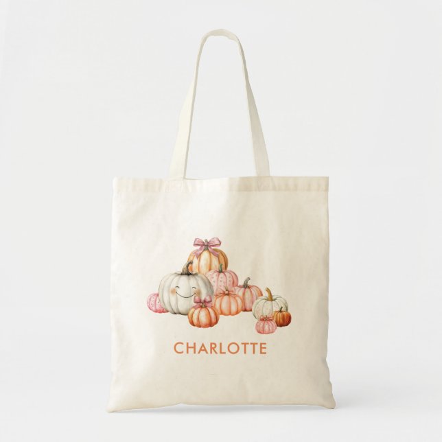 Citrouilles mignons Bows Halloween Sac fourre-tout (Devant)