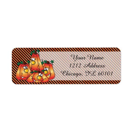 Citrouilles mignons de Halloween Étiquette D'adresse Retour