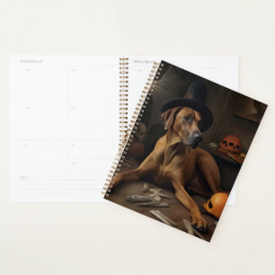 Citrouilles Rhodesian Ridgeback Halloween Effrayan