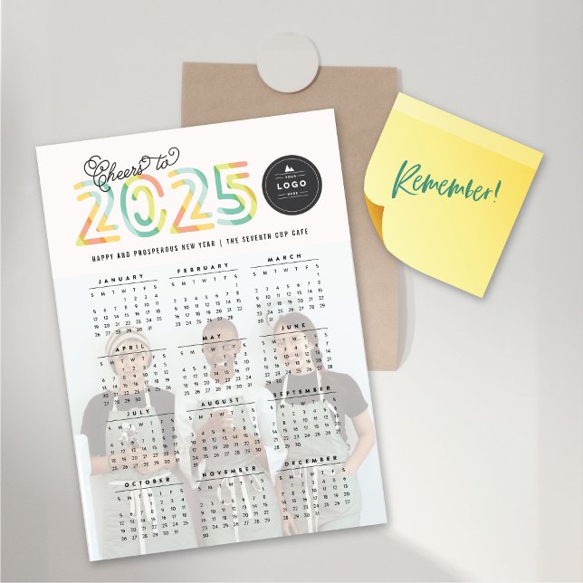 Citrus Accueille Au Carte photo Magnétique Calendr (Citrus Cheers To 2025 Calendar Magnetic Photo Card @ fat_fa_tin)