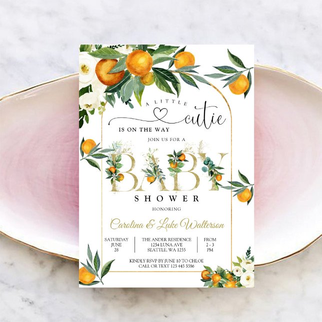 Citrus Botanical Baby Shower Invitation (Créateur téléchargé)