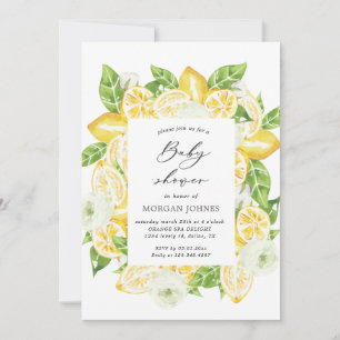 citrus bouquet baby shower Invitation
