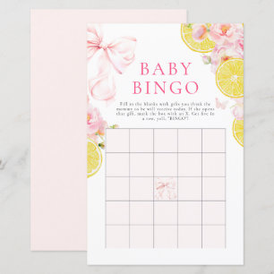 Citrus Bow Girl Baby shower cadeau Bingo Jeu