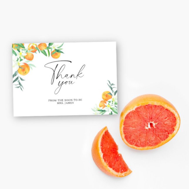 Citrus - carte de remerciements de douche nuptiale (Créateur téléchargé)