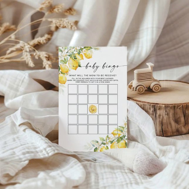 Citrus citron Baby shower bébé Bingo Jeu (Créateur téléchargé)