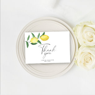 Citrus citron - carte de remerciements de douche n