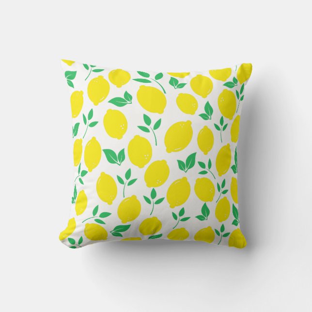 Citrus Citron Fruit Motif Oreiller (Recto)