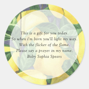 Citrus citron - Prière Chandelle Étiquette