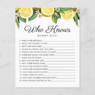 Citrus Citron Qui Connaît Mommy Baby Game