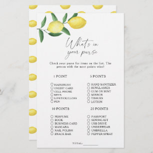 Citrus citron - Qu'y a-t-il dans votre sac à main