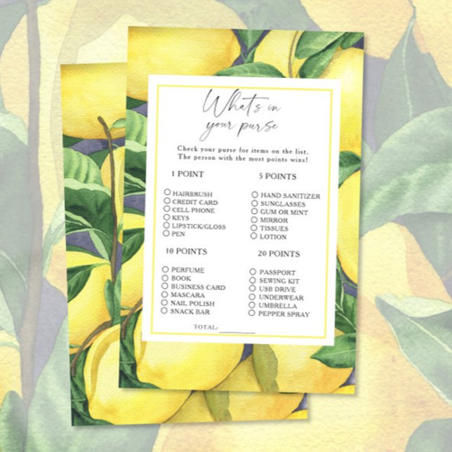 Citrus citrons - Qu'y a-t-il dans votre sac à main (Créateur téléchargé)