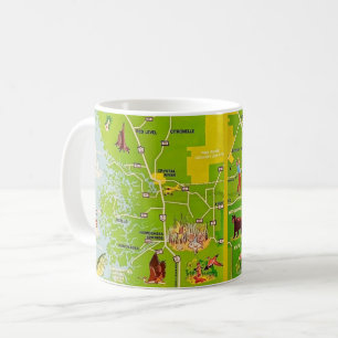 Citrus Comté Floride Carte Vintage Mug