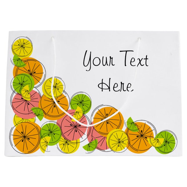 Citrus Corner Texte sac cadeau grand (Devant)