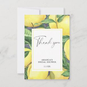 Citrus de citron - Carte de remerciements Mariage