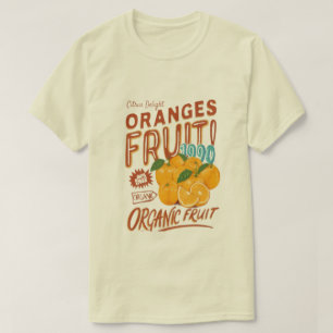 "Citrus Delight" – T-shirt rétro orange biologique