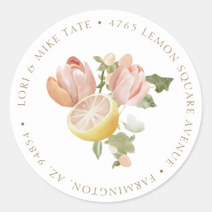 Citrus d'été de limonade rose moderne Étiquettes d