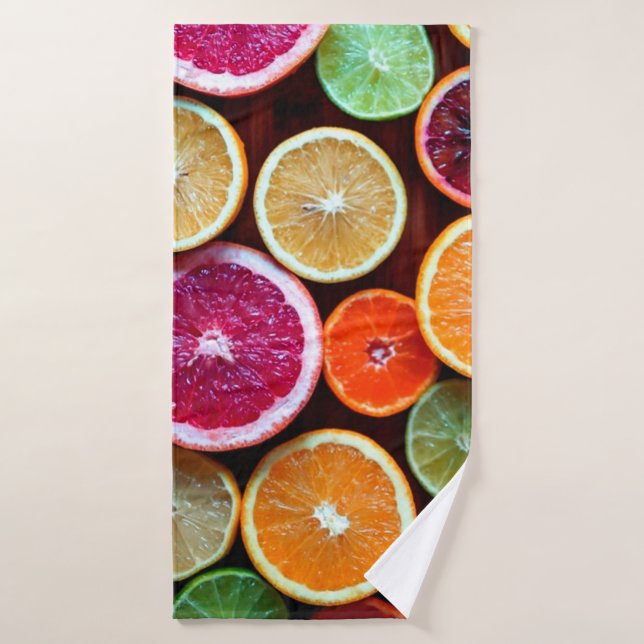 Citrus Dream Citron Lime Orange Fruit (Serviette de bain)