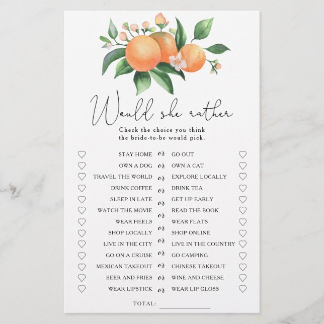 Citrus - Elle préfère le jeu de douche nuptiale (Devant)